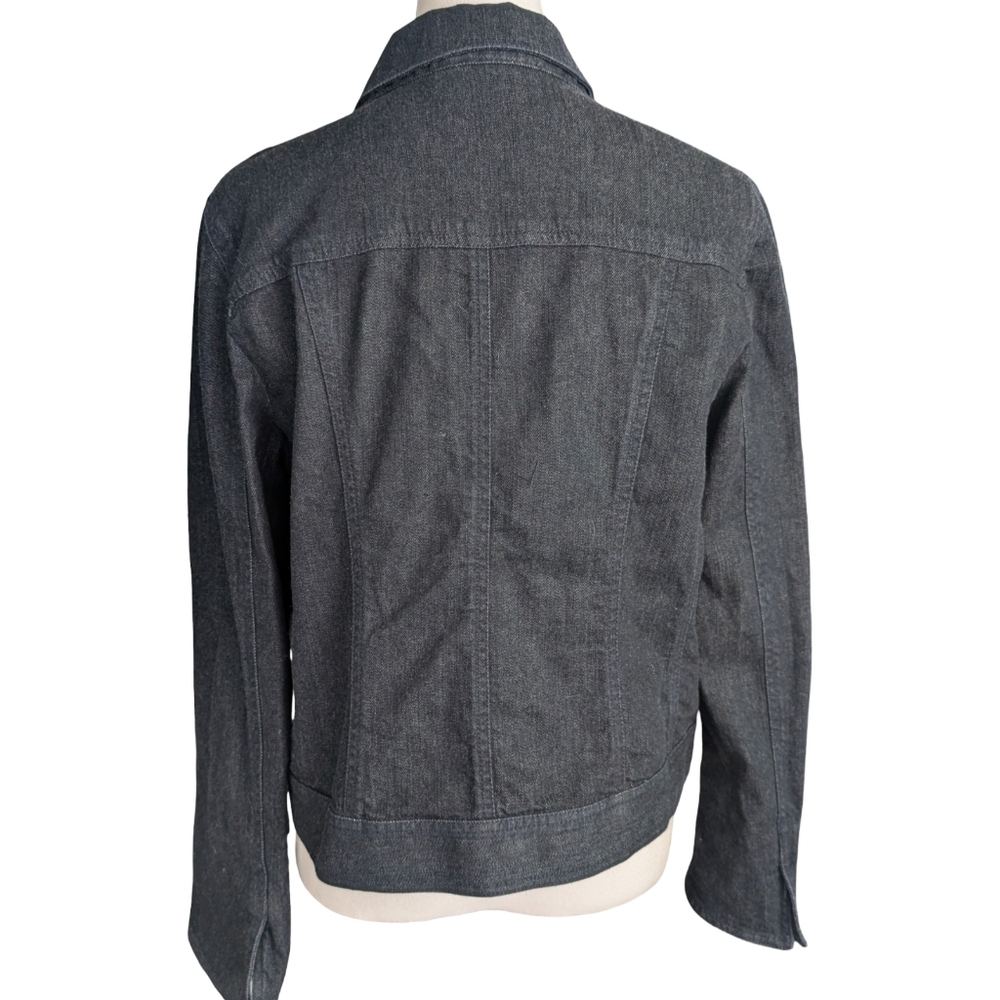 Talbots Dark Blue Jean Jacket Size 14 - Picture 4 of 13